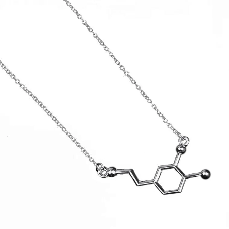 Formula Dopamine Necklace Unique Pendant Neck Chain for Science Lovers HXBA