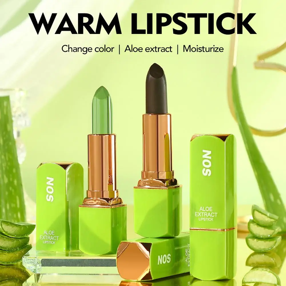Aloe Vera Color Changing Lipstick - Long Lasting, Transfer Proof, Hydrating & Moisturizing, Reduce Lip Lines, Lip Care,