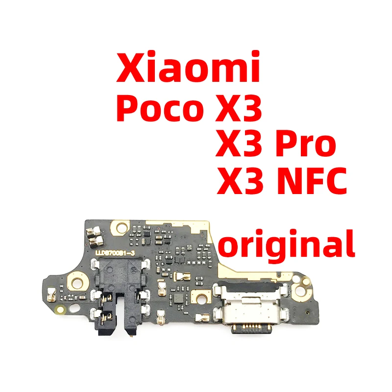 Original For xiaomi Poco X3 X3 NFC X3 Pro X3 GT Dock Connector USB Charger Charging Port Flex Cable Board Replacement