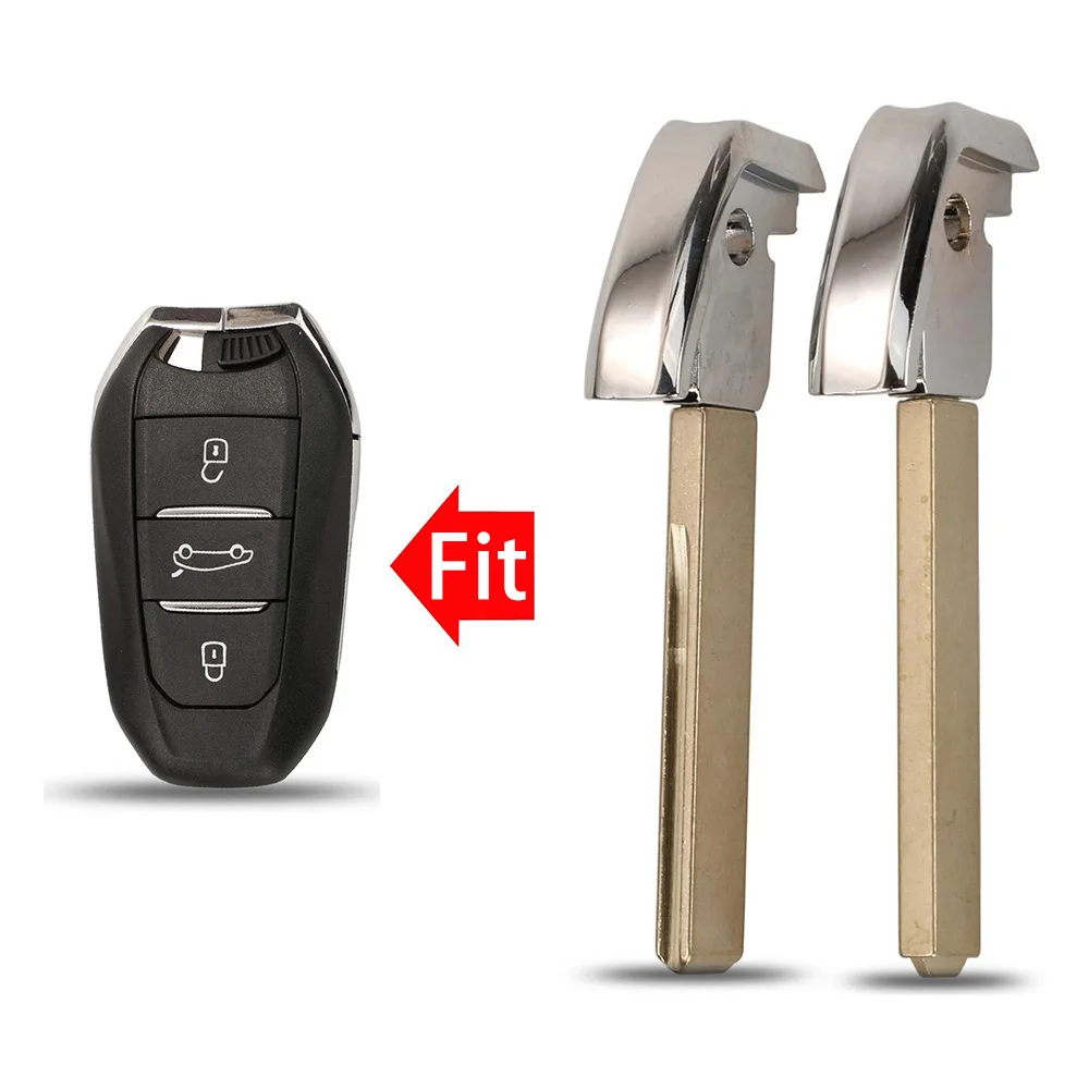 

jingyuqin New Remote Blank Car Key Uncut Blade For Peugeot 308 508 Citroen C4 DS4 DS5 Smart Entry