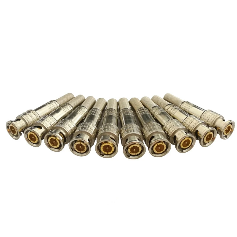 10PCS BNC Solderless Connector Q9 HD Video Oscilloscope Male Plug Welding Free 75-5 Ohm Monitoring Weldings Cable Connectors