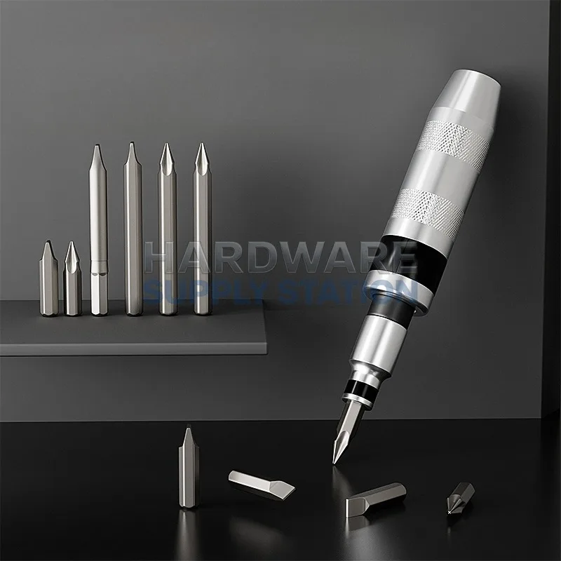 

Набор ударных отверток + 14 насадок из нержавеющей стали Cr-V + железный кейс для хранения, инструмент для ремонта