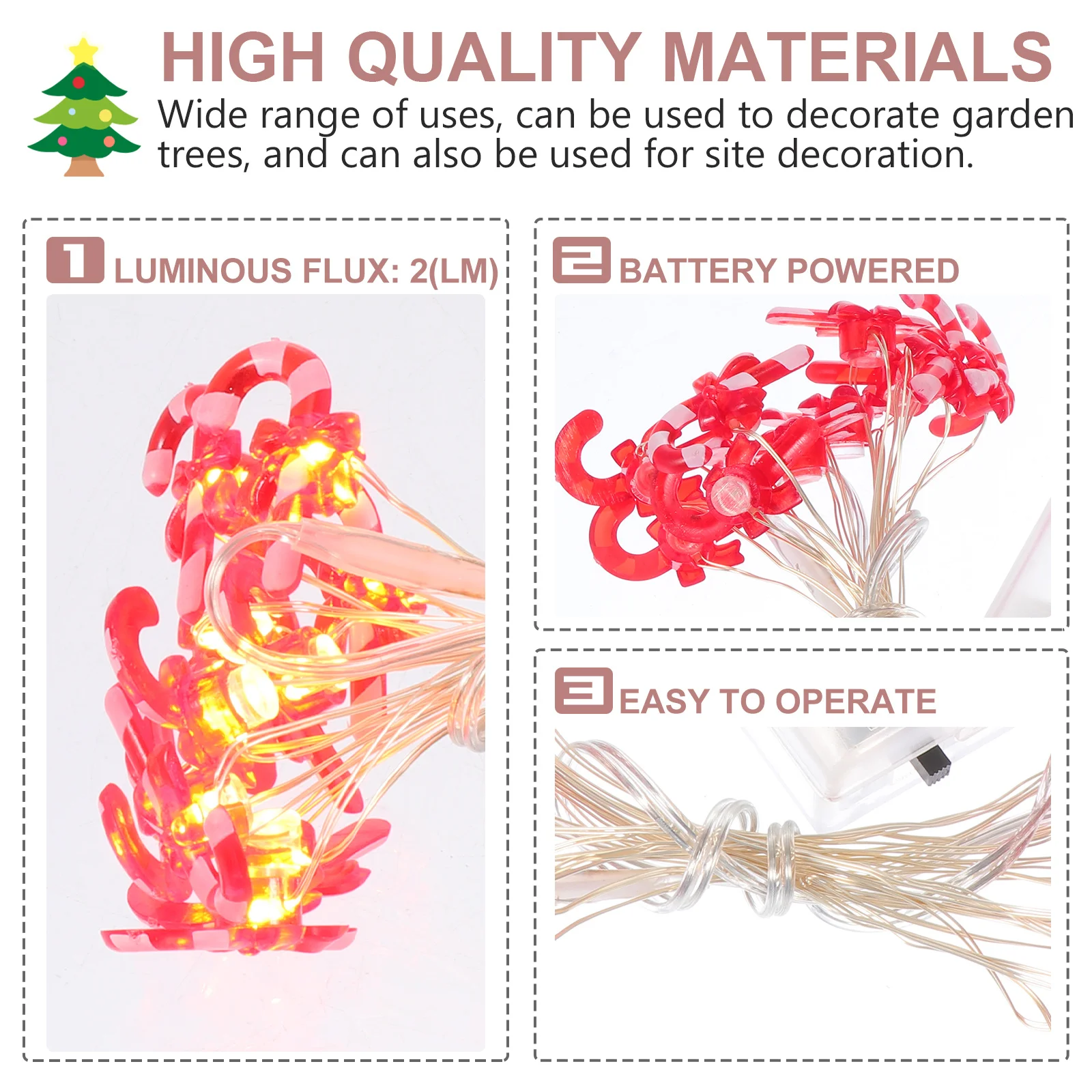 1 قطعة عيد الميلاد مصباح ليد سلسلة قصب الحلوى تصميم الإبداعية مصباح معلق الدافئة ديكور مهرجان حفلة مصباح لتهيئة الجو #3