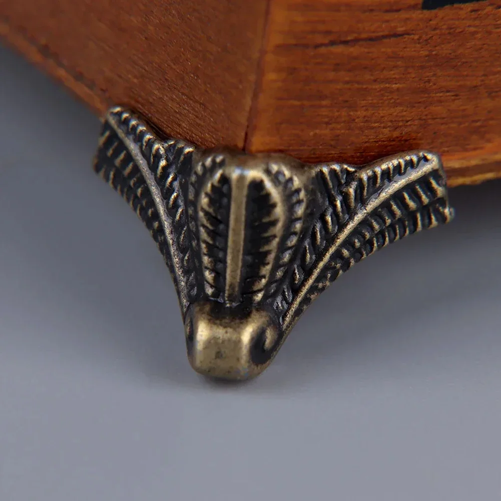4/8/12PCS Antique Box Bracket Antique Corner Protectors Jewelry Box Decorative Leg Corner Bracket Wooden Case Feet Leg  ﻿ view 6