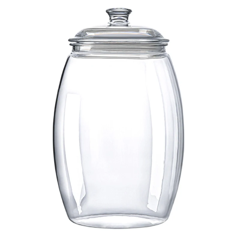 

PC Polycarbonate Plastic Clear Large Capacity Food Storage Jars Candy Nuts Container Lid Decoration Box Seal Ring Pot Airtight