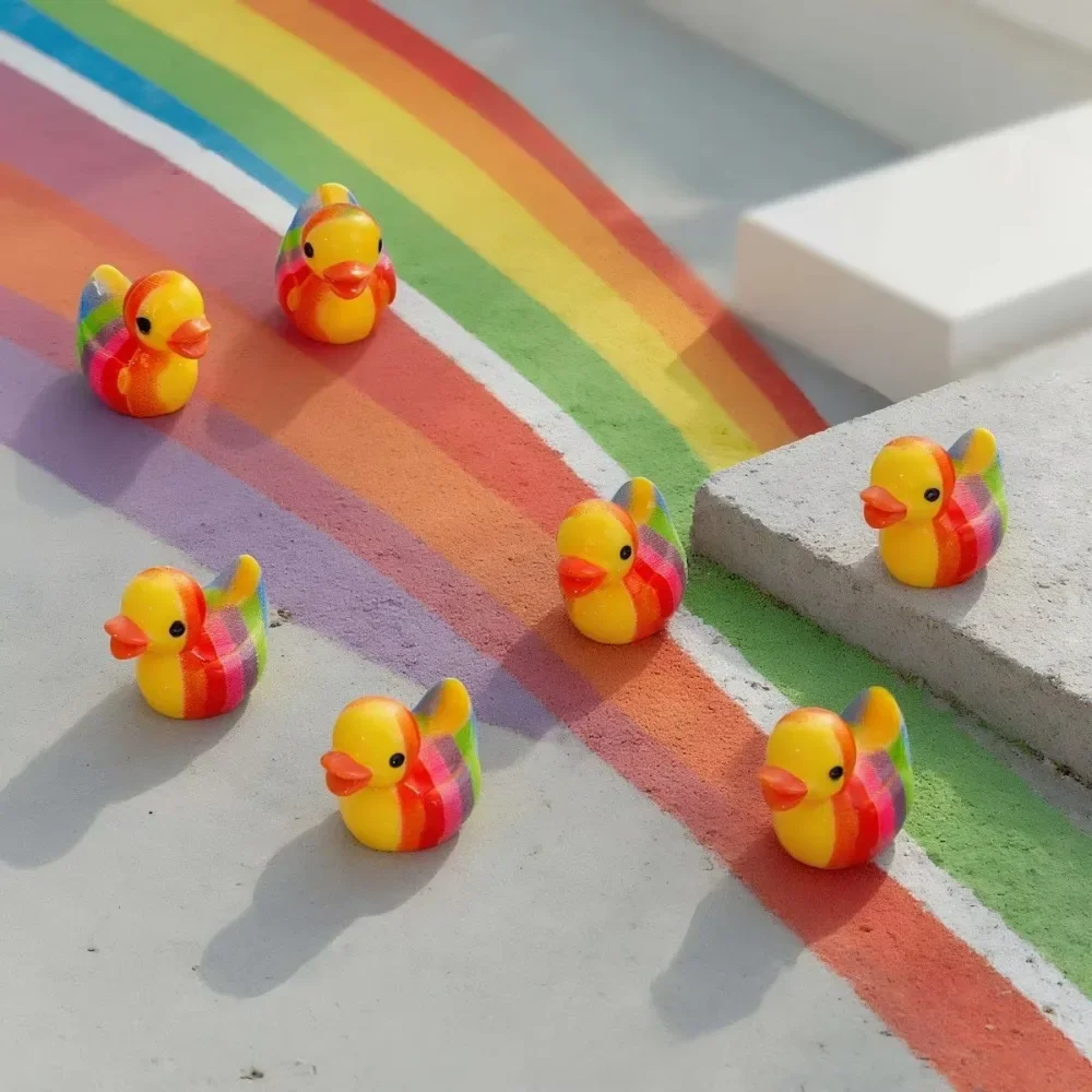 10-100pcs Mini Resin Colorful Ducks Tiny Ducks Set for Potted Miniature Decoration Garden Dollhouse Cake Decoration DIY Party