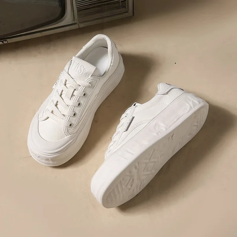 Women Sneakers The New Platform Sneakers   2024 Spring New Platform Shoes Sports Style Casual White Shoes Women Zapatos De Mujer