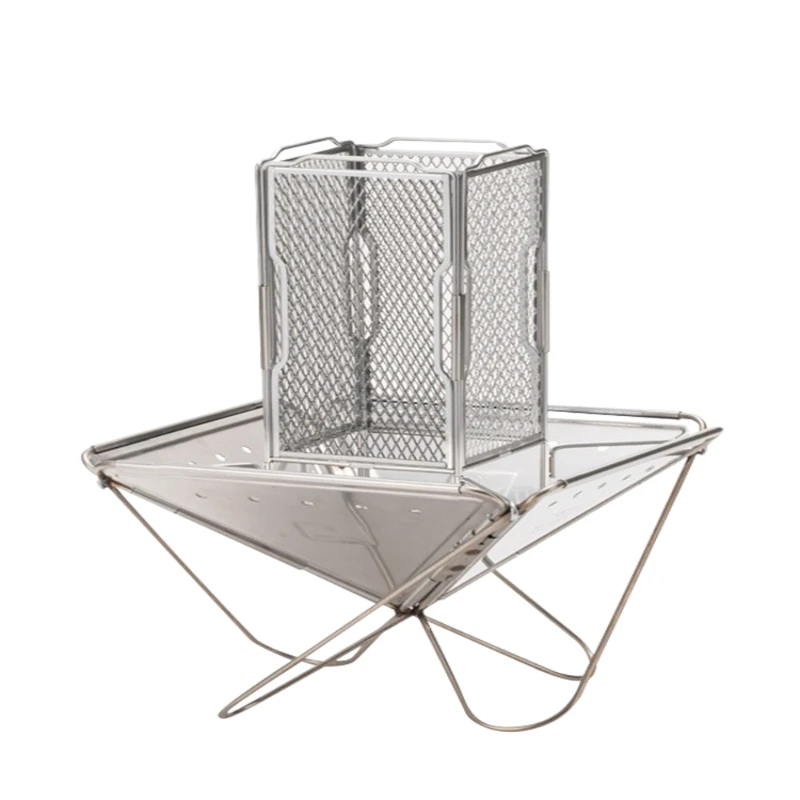 Camping Fire Rack Picnic Portable Set Folding Campfire Rack Grill SET-060EK