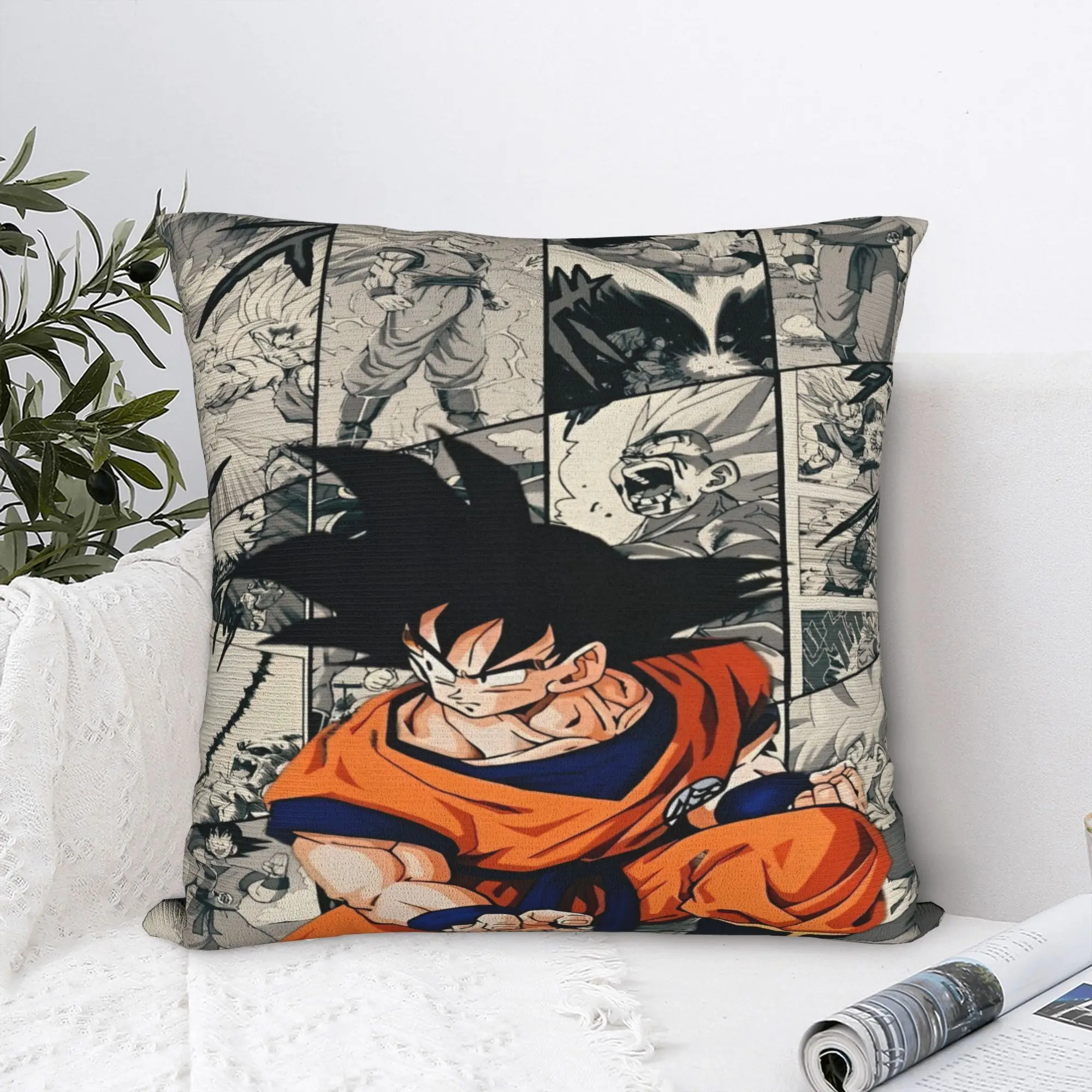 Anime D-Dragons B-Balls  Pillow Case  Soft Pillow Cover For Sofa Bedroom Home Decor Cute Funny Pillowcases