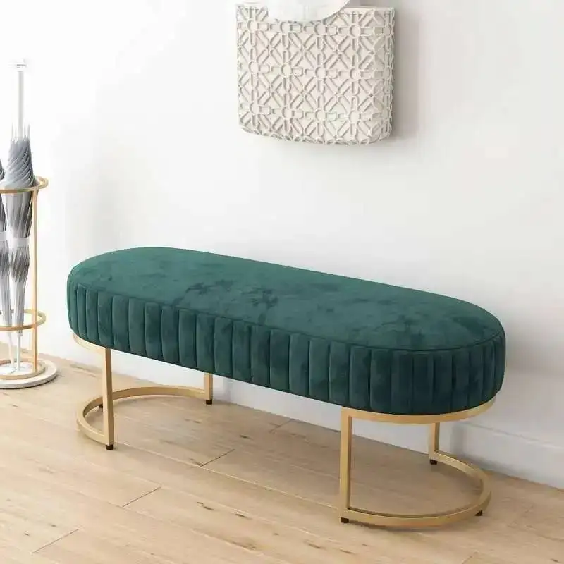 متجر الأحذية الفاخرة مقعد طويل العثماني مقهى بوف مقعد الراحة باب المنزل فستان أريكة فندق بار البراز الفراء المخملية لينة الغرور كرسي أعلى