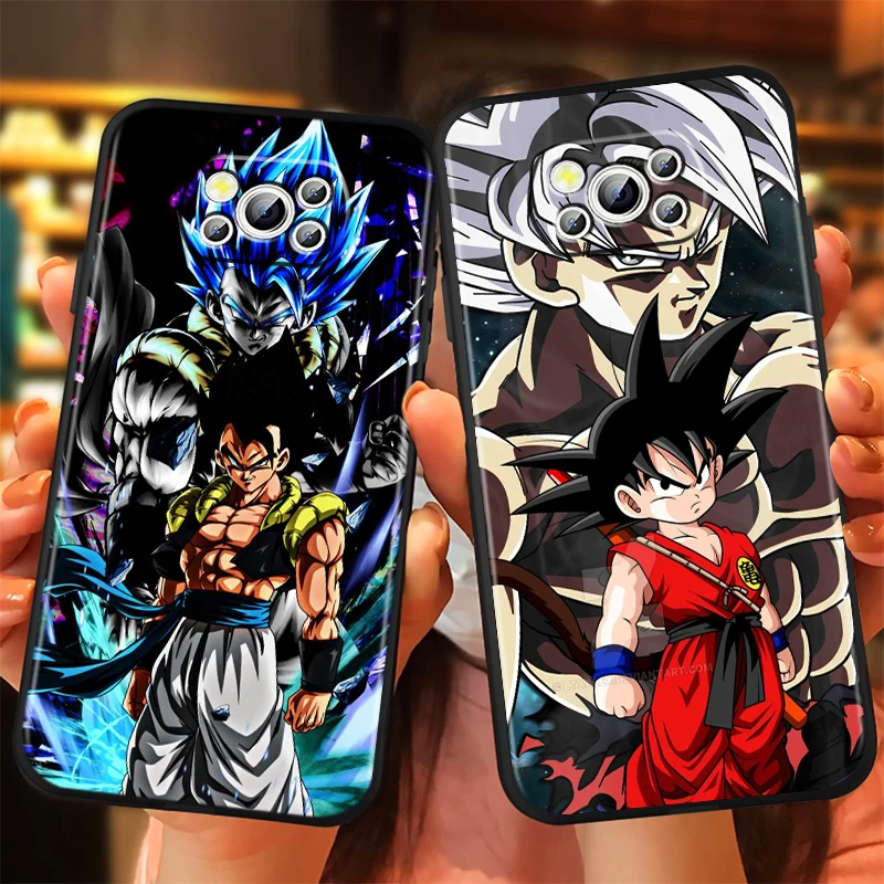 Goku D-Dragon Ball Z Art For Xiaomi Mi Poco F5 F4 F3 X6 X5 X4 X3 M6 M5 M5S M4 M3 C65 Pro GT NFC 5G Black Back Phone Case