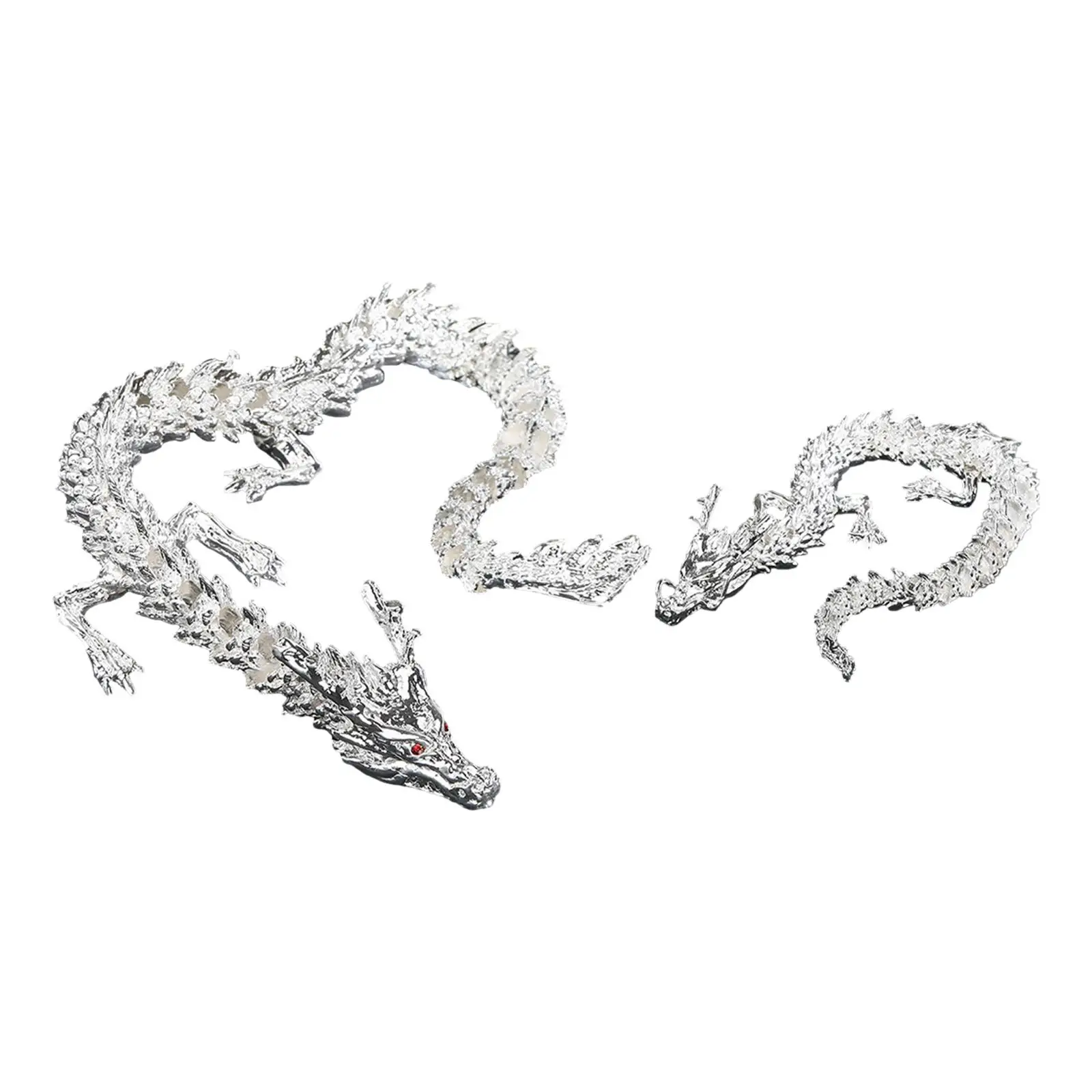 3D Dragon Toy Collection Wealth Ornament Feng Shui Sculpture Dragon Figurine for Table Home Decor Office Living Room Bookshelf