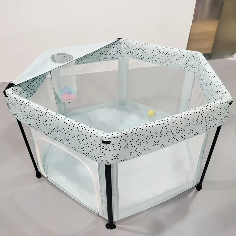 Portable Lightweight Mesh Baby Floor Bed Indoor Safe Child Protective Hexagonal Fence Play Bed Kids Playpen