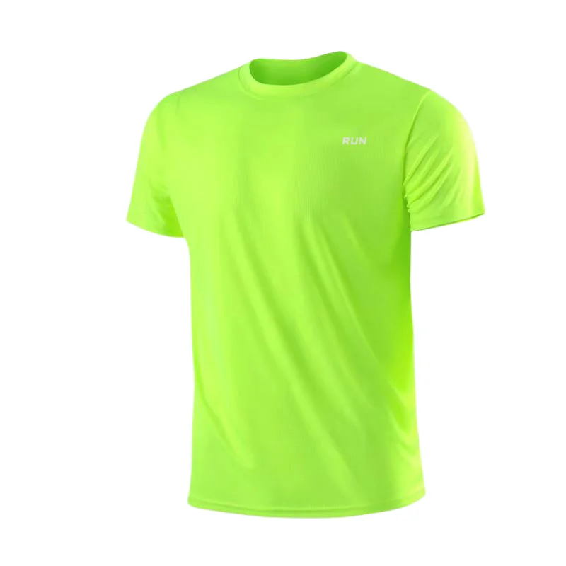 Heren Sneldrogend Gym Hardlopen met korte mouwen Vochtafvoerend T-shirt met ronde hals Trainingsoefening Gym Sportshirt Tops Lichtgewicht