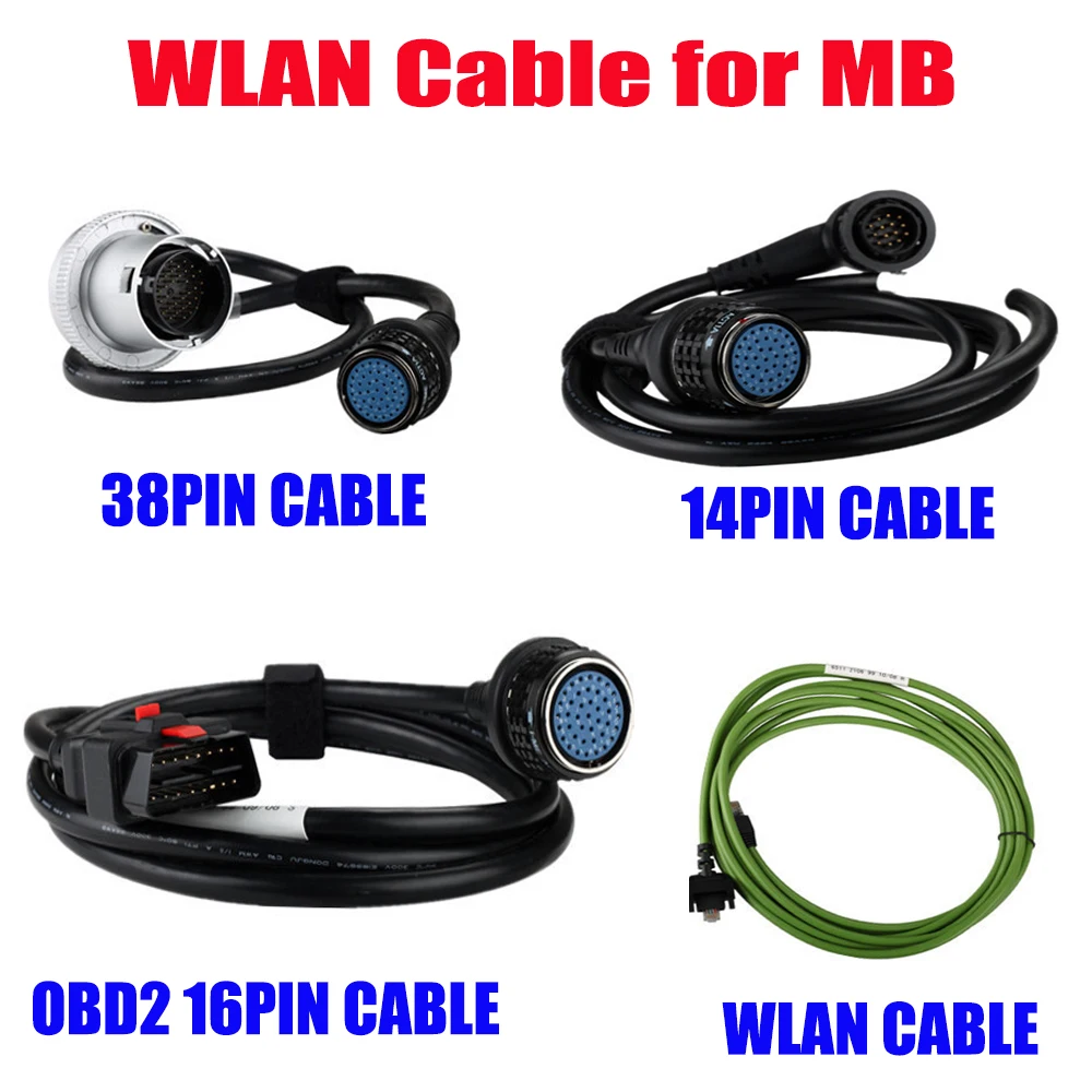 C4 OBD2 14PIN 8PIN 38PIN WLAN Cable for MB STAR C4 PLUS DOIP Connect Multiplexer Mb Star C4 Repair Tool Automobiles Parts