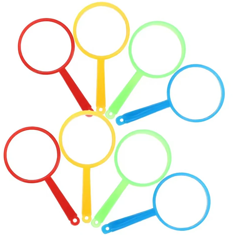 10/20PCS Colorful Mini Plastic Magnifier Creative Portable Handheld Read Tools Insect Observation Props School Class Rewards ZYF