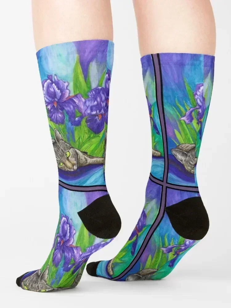 Paisley with Irises Socks happy designer gift professional running Male Socks Women's