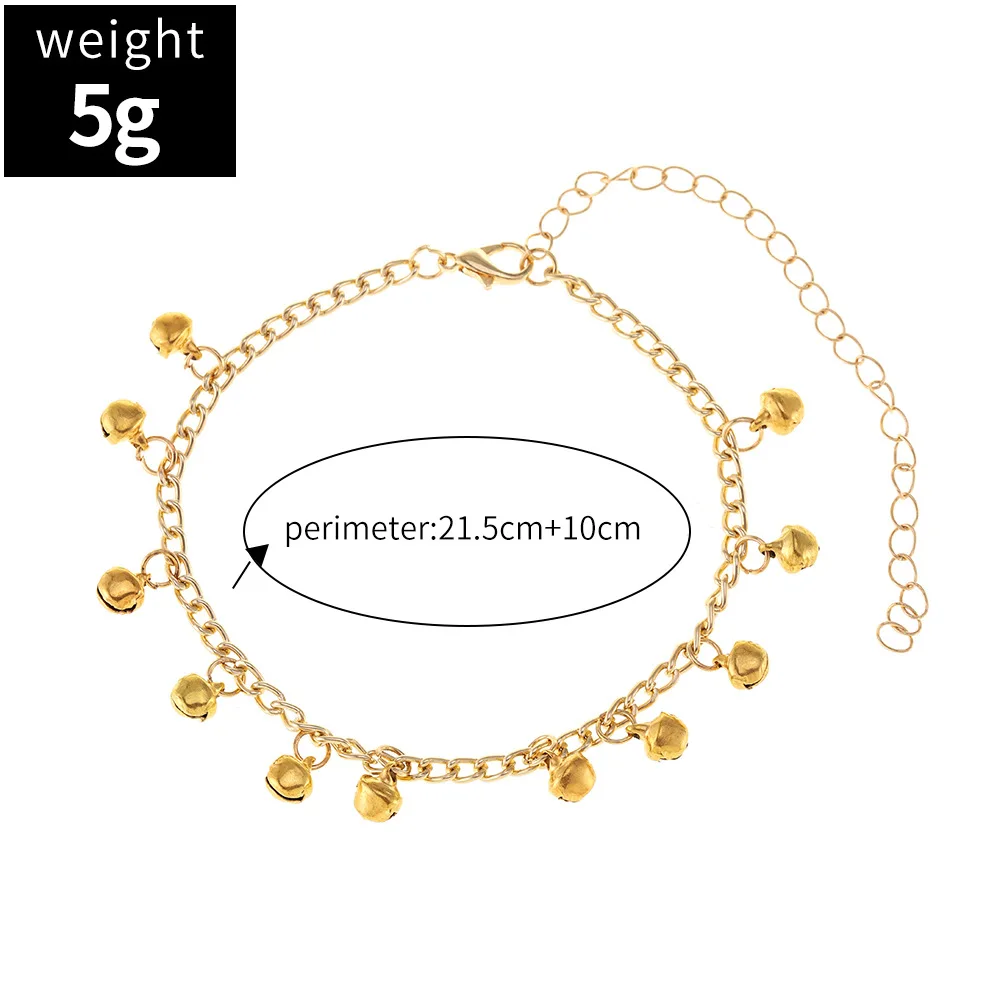 Trendy Bell Women Foot Bracelet Bohemia Style Chains Tassel Ankle Bracelets Silver Color Bells Charms Leg Ankles Unique Jewelry