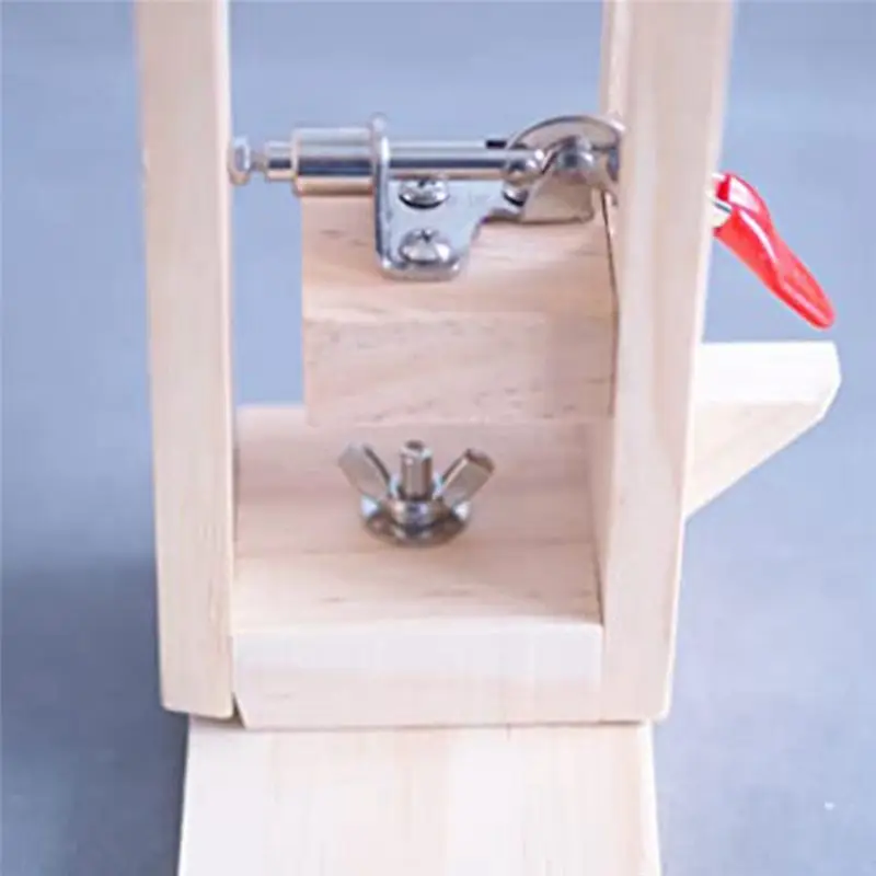 Hand Leather Stitching Sewing Horse Clamp and 10 Sewing Clips Set Horse Clamp Wood