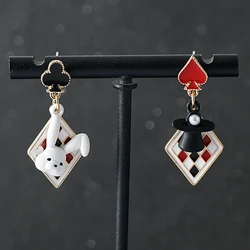 Classic Movie Earring Jewelry Cute Cartoon Poker Bunny Bowknob Stud Cats Pumpkin Enamel Charms Earrings Jewelry Ear Accessories