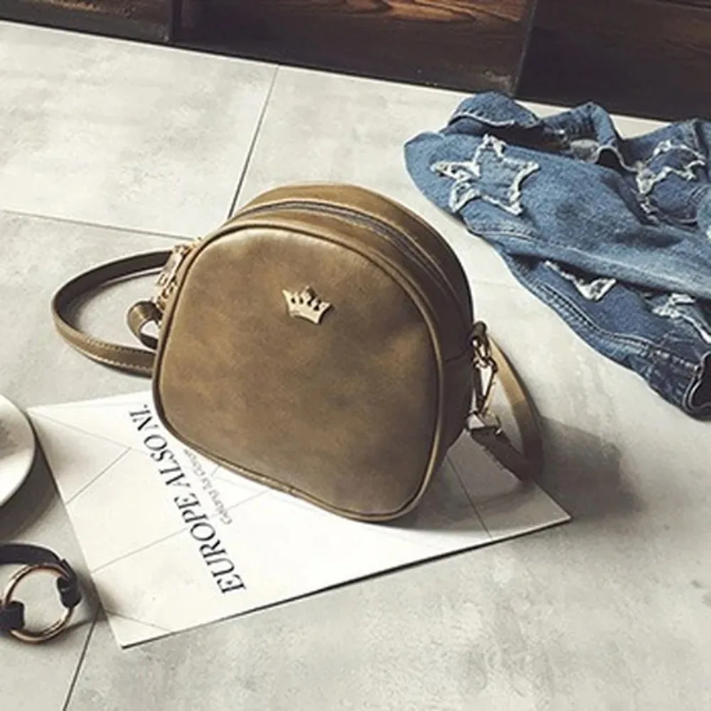 

Fashion Women Messenger PU Leather ShoulderLady Crossbody Mini Female Crown Evening Bags Purses Handbags for Women 2020