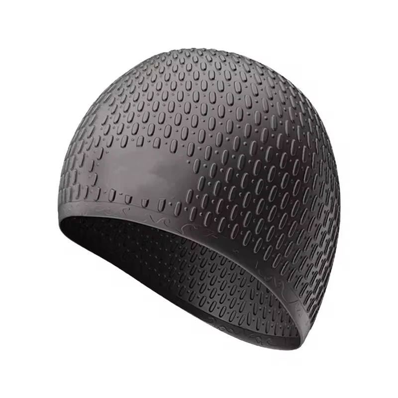 Unisex Silicone Swimming Cap Large Bathing Caps for Long Hair Professional Waterproof Ear Protection Provides High Elasticity