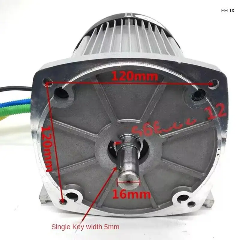 Imagem -02 - Motor de Alta Velocidade sem Escova 1500w 1800w 2200w dc 60v72v Motor sem Escova sem Caixa de Velocidades Carro Elétrico Modificação do Carro Elétrico