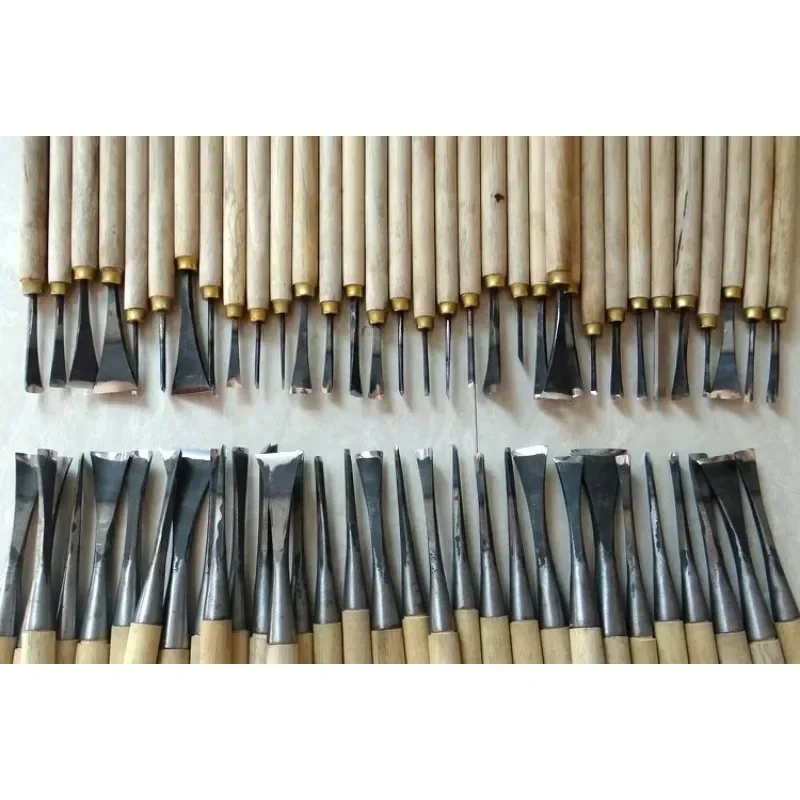 

【Best-selling】Hand Wood Carving Tools Chip 31pcs Detail Chisel + 31pcs General Chisel, Made And Ground By Hand