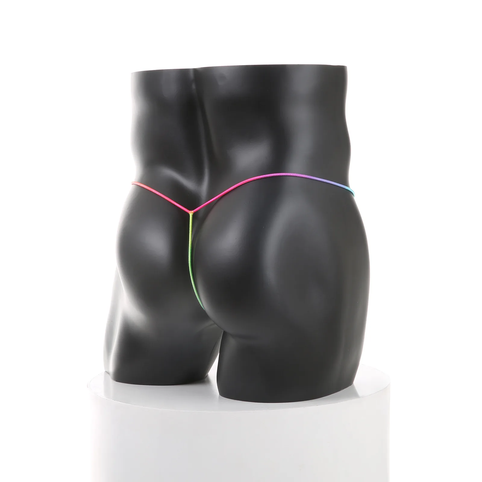 

Мужские сексуальные рыболовные сети, мини-микро-стринги с радужным градиентом, тонкий пояс, дышащее бикини с Т-образной спинкой, нижнее белье Hommes Herren G Strings