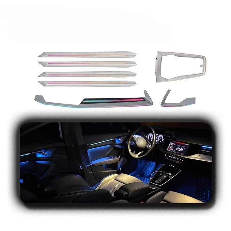 SJC 64 Color LED Upgrade Car Ambient Light Trim for  A3 2021-2024 Dynamic Symphony Auto Interior Lighting Accessories