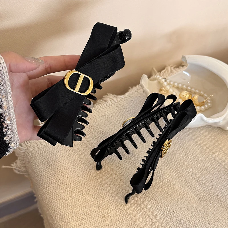 1/2pcs Elegant Black Fabric Bo - Women'S Korean Accessories ulasan dan harga