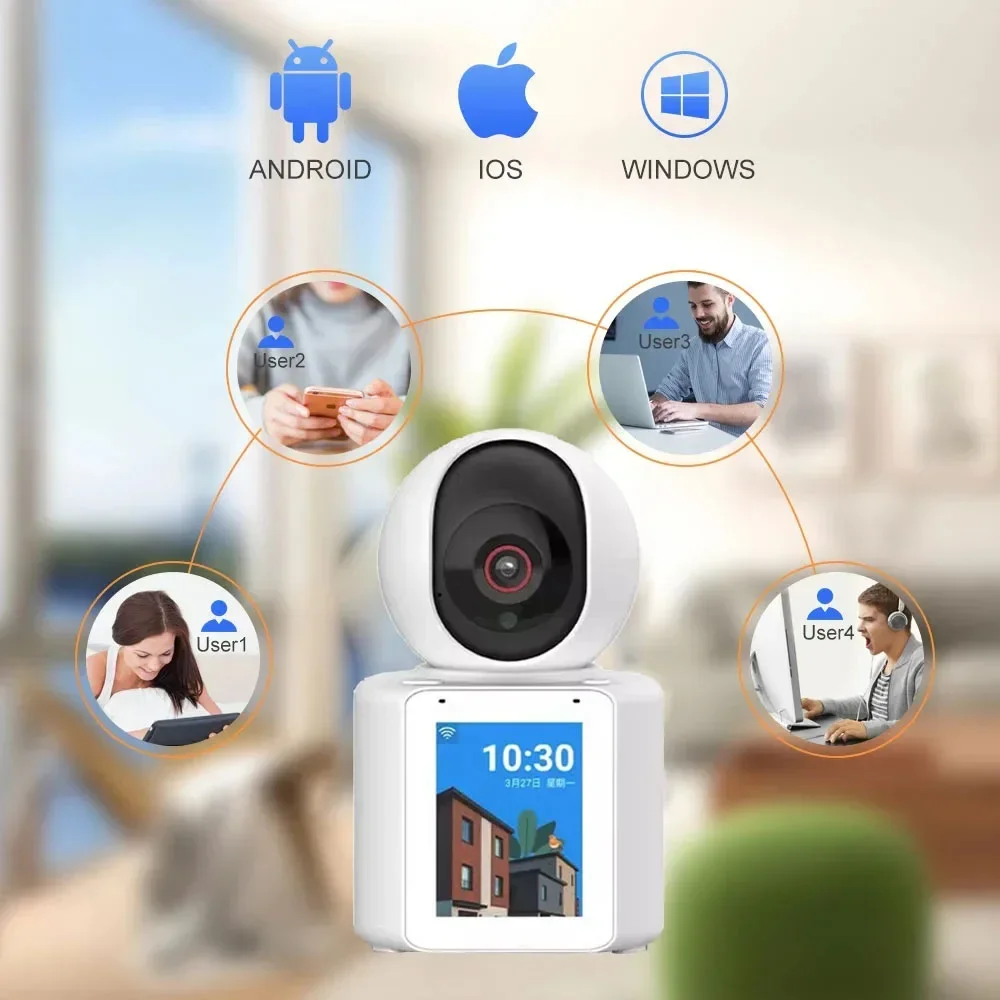 C30 Baby Monitor WIFI Camera 2MP Two-way Voice Video Call AI Mobile Detection Cry Detection PTZ 350° AI Secure Home WiFi Camera