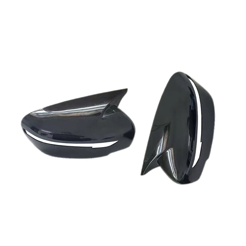 Exterior Side Door Mirror Cover For Nissan Juke 2014-2018 Black Carbon Fiber Color Sticker Trim Overlay Car Styling Accessories