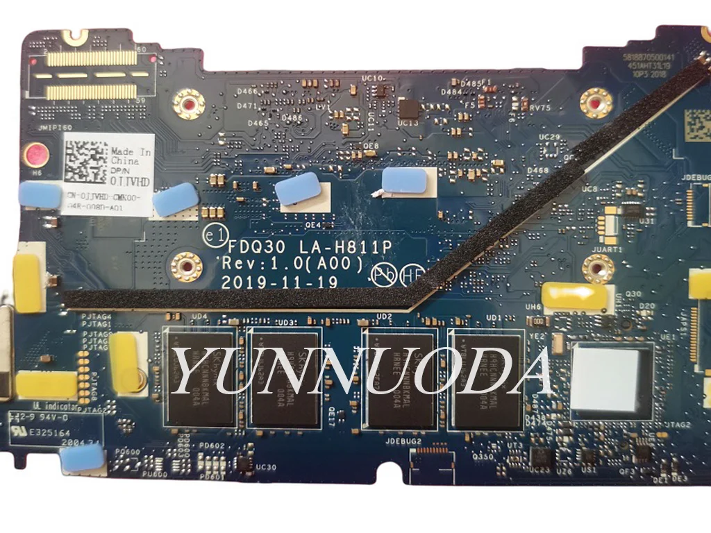 Imagem -05 - para Dell Xps 13 9300 Laptop Motherboard com I71065g7i5-1035g1i3-1005g1cpu 16g Ram Cn0xvc8y 0xvc8y Xvc8y 100 Testado La-h811p