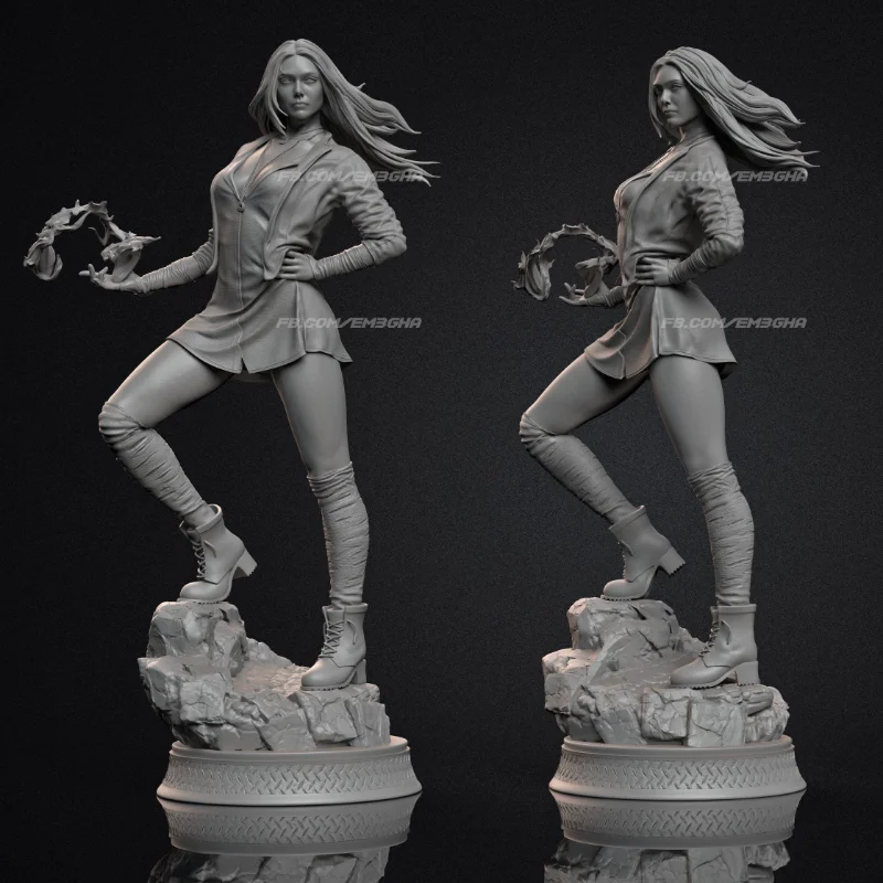 1/24 Scale Resin Figure Assembled Model Kit Sexy Witch Miniature Diorama Toy Unassembled and Unpainted Free Shipping