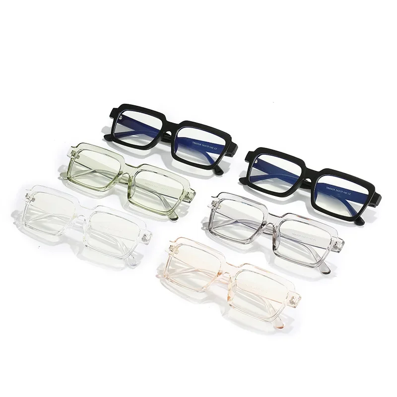 Full Frame Square Frame Anti-blue Light Glasses Fashion Personality Transparent Comfortable Frame TR Material