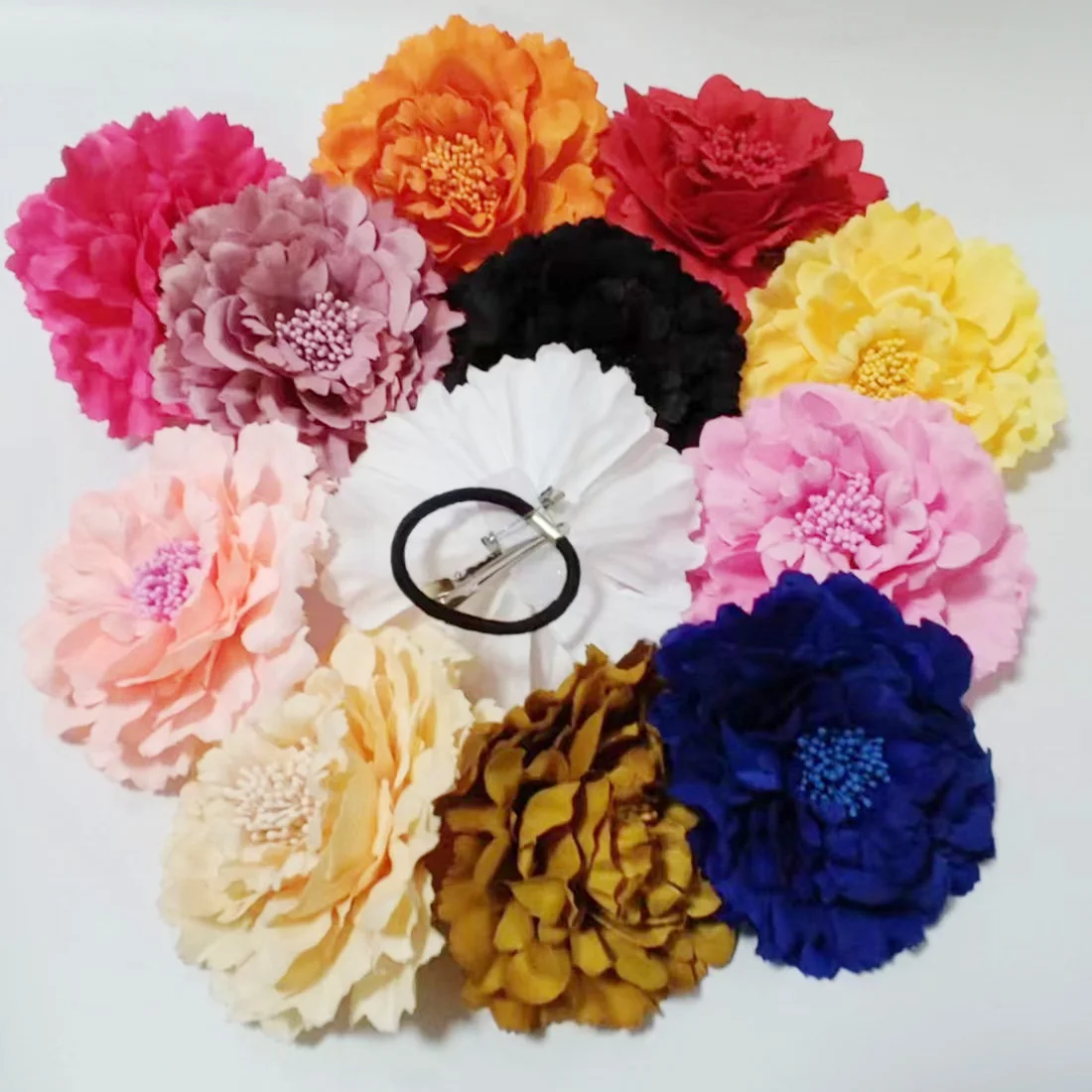 

11cm Bridal Wrist Corsage Big Peony Wedding Hand Flower Wristband Bracelet For Bridesmaid Girls Jewelry Party Marriage Accessory