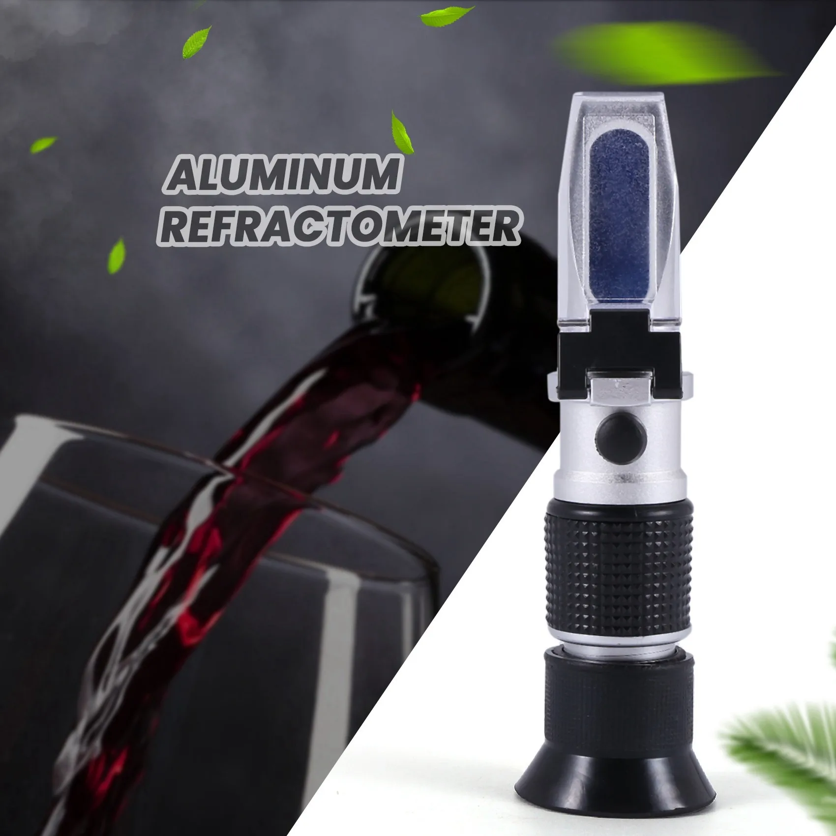 DTA6 Refractometer 0-90% Brix Sugar Level Tester, Aluminum Portable Refractometer for Wine Beer Brewing with Case