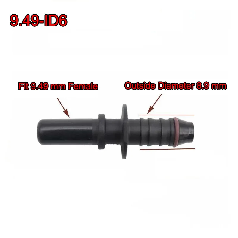 9.49 ID6 Car Fuel Quick Release Hose Connector Diesel Oil Pipe Pump Rubber Fitting Car Accessories Tools