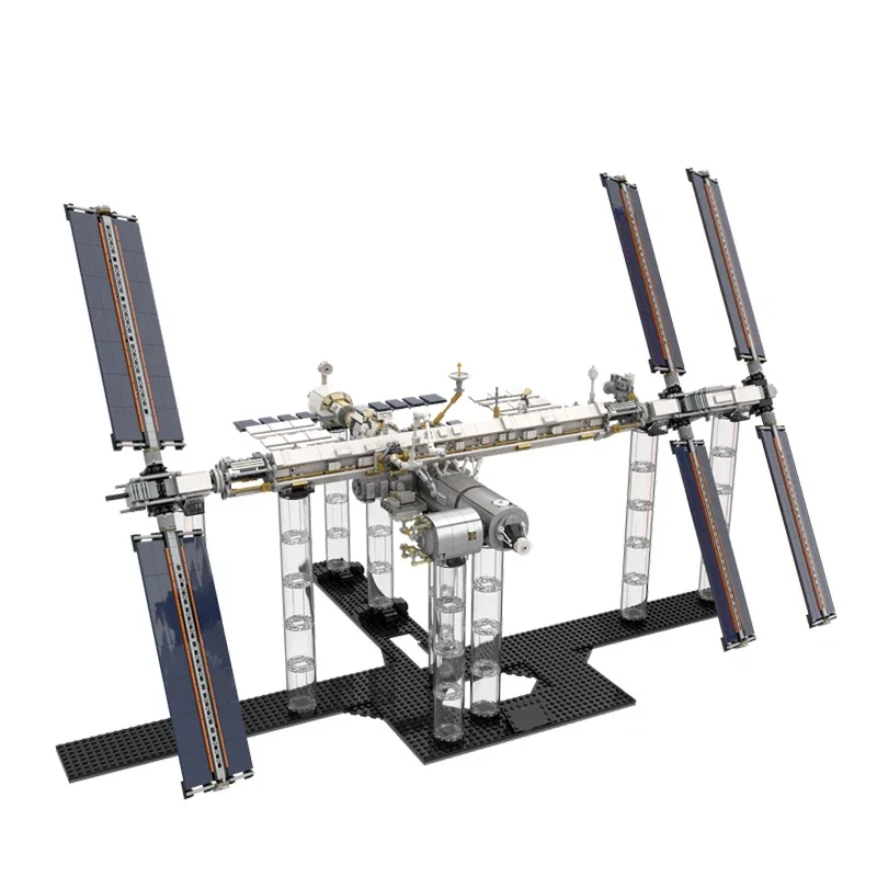 Moc International Space Station Building Blocks Set ISS Federal Universe Detector Bricks Model Toys for Children Birthday Gifts