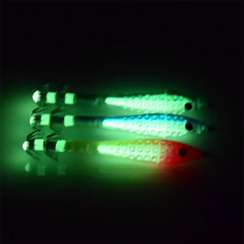 Jig de calamar doble brillante nocturno con vástago de madera - imagen 4