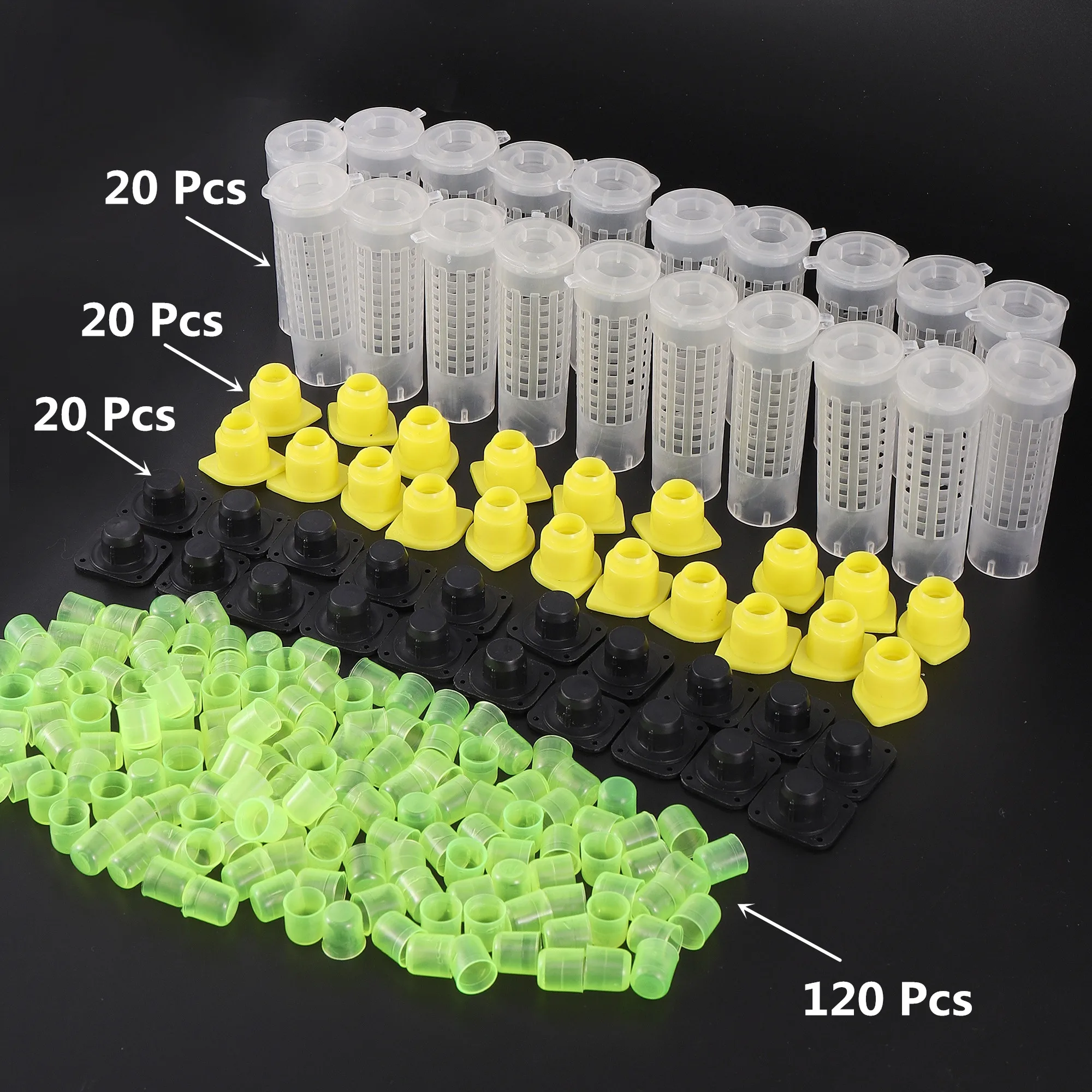 King Queen Rearing System Plastic Bee Beekeeping Catcher Box Cell Cups Cage Complete Kit Apiculture  Bees Tools Cages