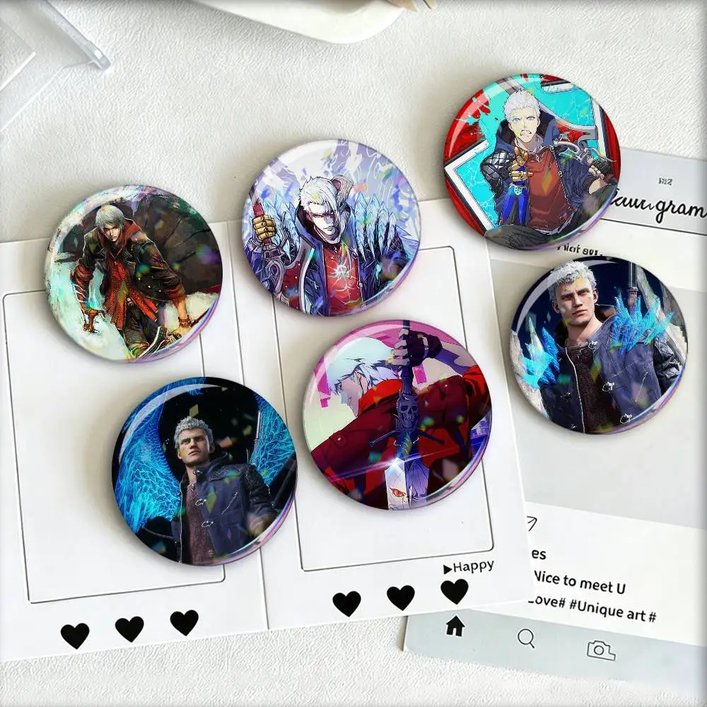 

Devil May Cry DMC Nero Cool Laser Badge Creative Pins Brooch for Bag Clothes Hat Decor Gifts Fans Collect