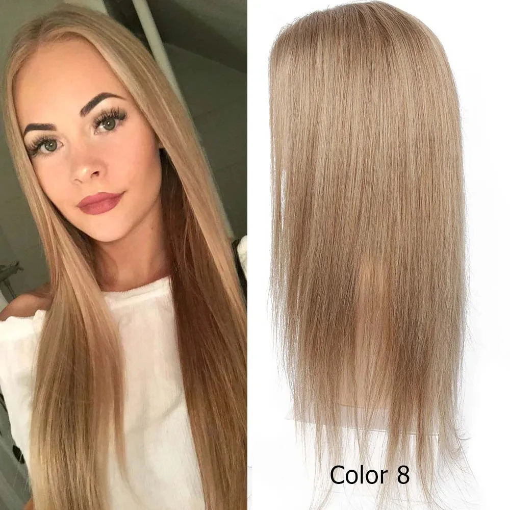 #8 Ash Blonde Lace Front Closure Wig Remy Human Hair Wigs for Women Long Straight Free Part Transparent Lace Mogul Hair