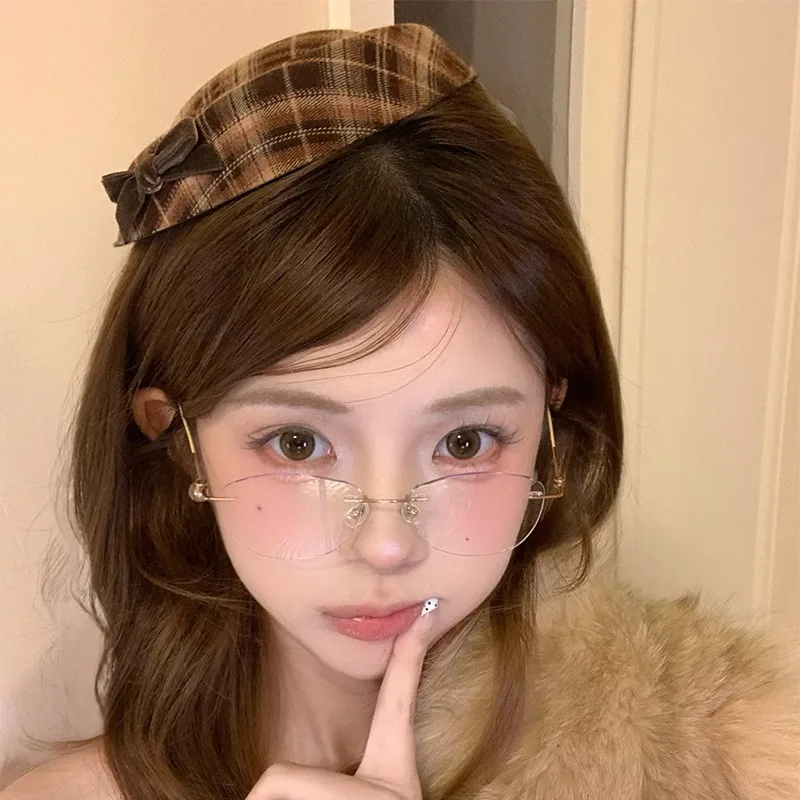1Pcs Vintage Leopard Print Satin Top Hat Hair Clip with Bow Decoration French Side Clip for Ladies' Elegant Style Hair Clip