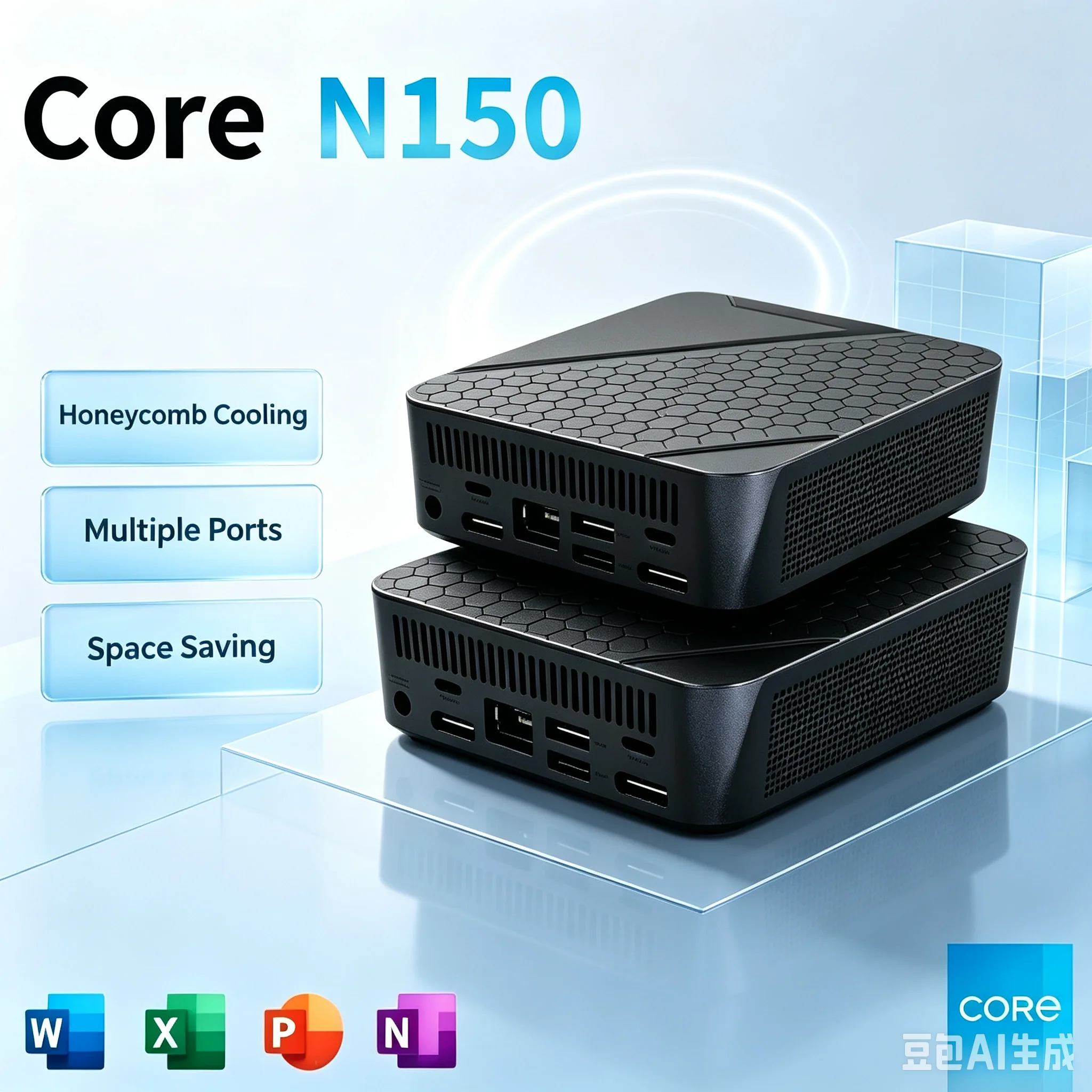 Portable Mini PC High-Performance New Intel N150 16GB RAM 1TB/2TB SSD WiFi6 Desktop Office Gaming PC