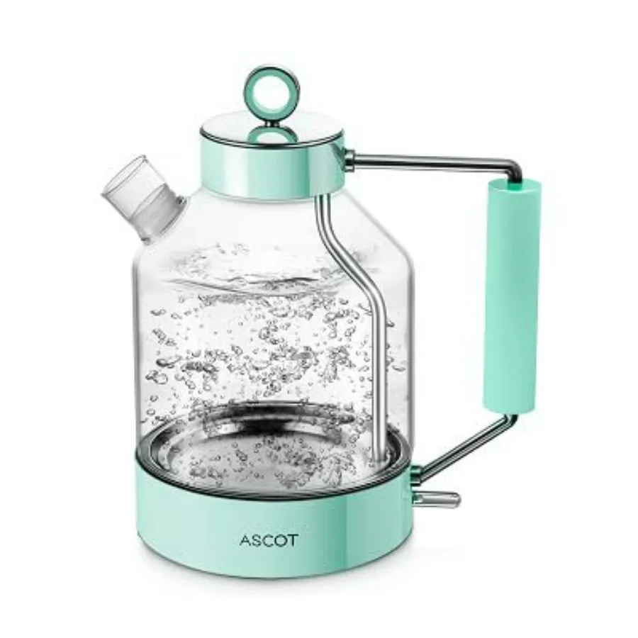 

Электрический чайник 1.5 л из боросиликатного стекла, 1500 Вт, с автоотключением и защитой от выкипания, для домашнего использования, идеальный подарок