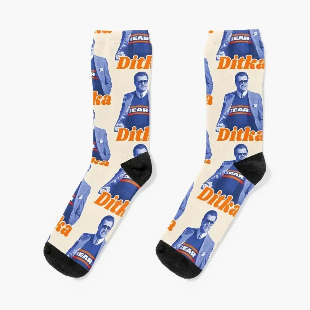 Retro Mike Ditka ))(( Bears Sideline Cool Socks custom sports cotton Socks For Man Women's