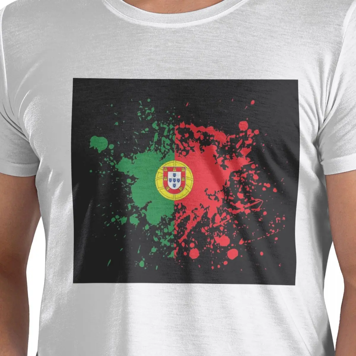 

Flag Of Portugal 100% Cotton T-Shirt Men's Classic T Shirts Men Round Neck Short Sleeve S-6XL