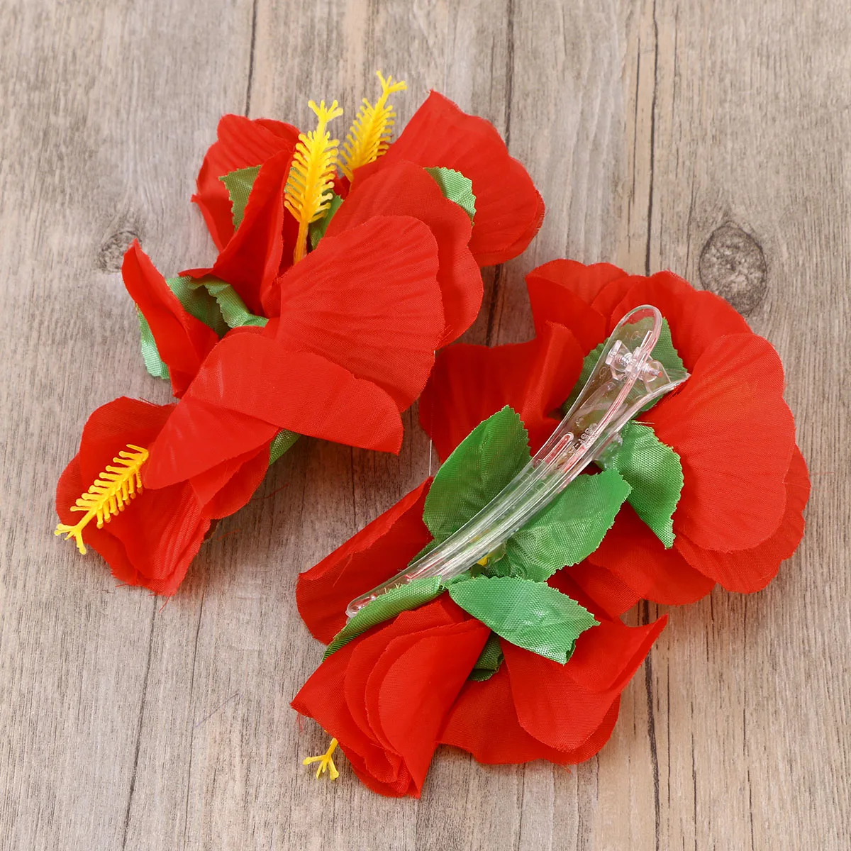 

12 Pcs The Flowers Hibiscus Hair Clip Vacation Clips for Bridal Wedding Hairclip